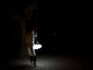 Illustration for article titled Swing Lamp Lets Kids Play in the Dead of Night